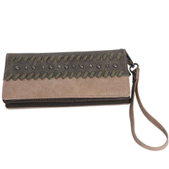 WG28-W039 Wrangler Whipstitch and Studs Western Wallet（Wrangler by Montana West）