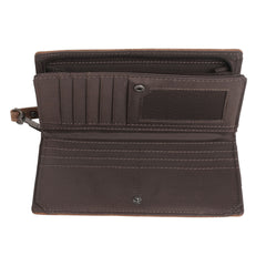WG28-W039 Wrangler Whipstitch and Studs Western Wallet（Wrangler by Montana West）