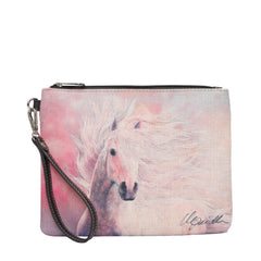 MWS1024-8112 Montana West Horse Canvas Tote Bag with Wristlet