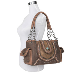 MW1065G-8085 Montana West Embossed Collection Concealed Carry Satchel