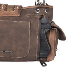 MW1065G-8085 Montana West Embossed Collection Concealed Carry Satchel