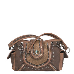 MW1065G-8085 Montana West Embossed Collection Concealed Carry Satchel