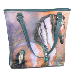 MW1022G-8113  Montana West Horse Print Concealed Carry Tote