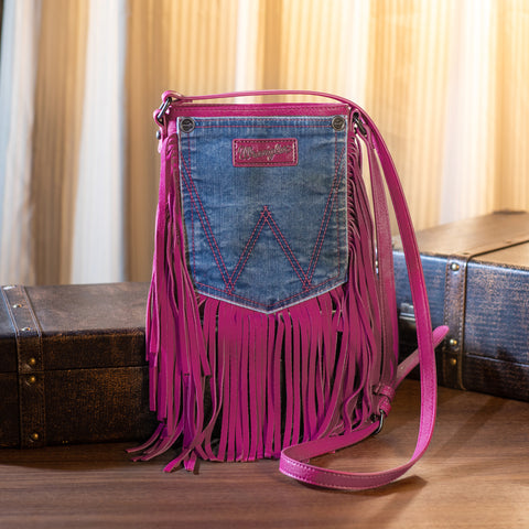 Wrangler Genuine Leather Fringe Crossbody Bag – Montana West World