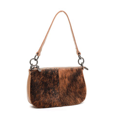 MWL-025 Montana West 100% Genuine Leather Calf Hair Clutch/Crossbody