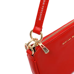 MWL-026 Montana West 100% Genuine Leather Clutch/Crossbody Red