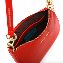 MWL-026 Montana West 100% Genuine Leather Clutch/Crossbody Red