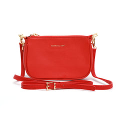 MWL-026 Montana West 100% Genuine Leather Clutch/Crossbody Red