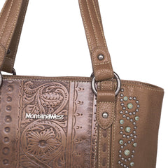 MW1067G-8317 Montana West Embossed Collection Concealed Carry Tote