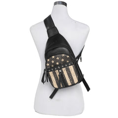 US04-S9110 Montana West American Pride Collection Convertible Sling Backpack