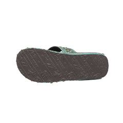 SEF11-S066 Montana West Aztec Tooled Wedge with Crosses Flip Flops By Case