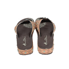 SEF11-S066 Montana West Aztec Tooled Wedge with Crosses Flip Flops By Case