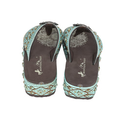 SEF11-S095 Montana West Aztec Tooled Wedge with Crosses Flip Flops By Case