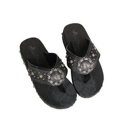 SEF11-S095 Montana West Aztec Tooled Wedge with Crosses Flip Flops By Case