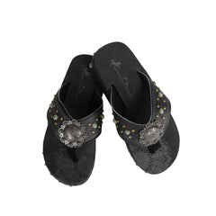 SEF11-S095 Montana West Aztec Tooled Wedge with Crosses Flip Flops By Case
