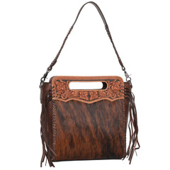 MWRG-046 Montana West Genuine Leather Hand Tooled Hair-on Collection Concealed Carry Hobo
