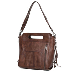 MWRG-046 Montana West Genuine Leather Hand Tooled Hair-on Collection Concealed Carry Hobo