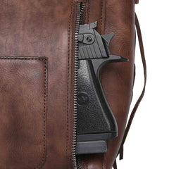 MWRG-046 Montana West Genuine Leather Hand Tooled Hair-on Collection Concealed Carry Hobo