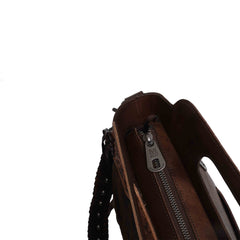 MWRG-046 Montana West Genuine Leather Hand Tooled Hair-on Collection Concealed Carry Hobo