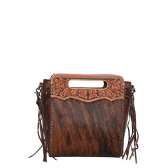 MWRG-046 Montana West Genuine Leather Hand Tooled Hair-on Collection Concealed Carry Hobo