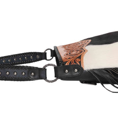 MWRG-043 Montana West Genuine Leather Hand Tooled Hair-on Collection Concealed Carry Hobo