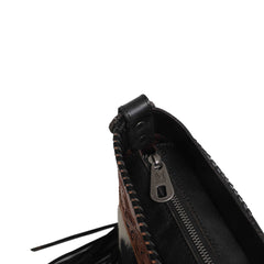 MWRG-043 Montana West Genuine Leather Hand Tooled Hair-on Collection Concealed Carry Hobo