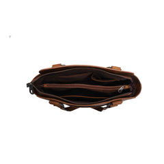 MWRG-044 Montana West Genuine Leather Hand Tooled Hair-on Concealed Carry Tote