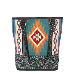 MW1095G-8113 Montana West Aztec Tapestry Concealed Carry Tote