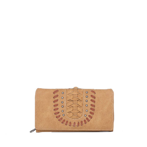 MW1057-W010 Montana West Whipstitch Collection Long Wallet