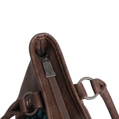 TR117G-8317 Trinity Ranch Hair-On Leather Collection Concealed Carry Wide Tote