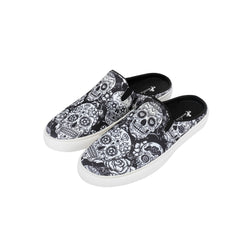 800-S012  Montana West Sugar Skull Print Collection Sneaker Slides - By Pair