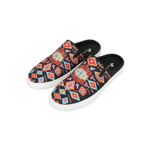800-S013  Montana West Western Aztec Print Collection Sneaker Slides - By Pair