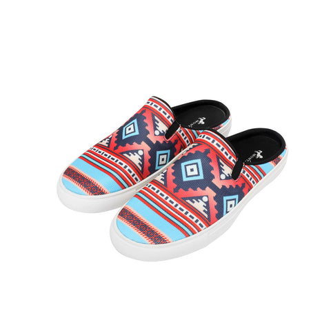 800-S014  Montana West Western Aztec Print Collection Sneaker Slides - By Pair