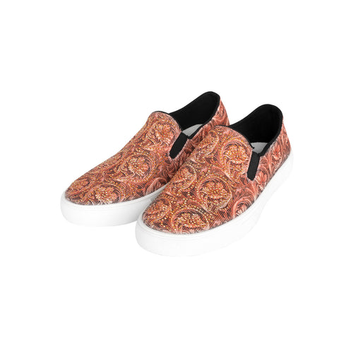 800-S015 Montana West Western Floral Pattern Print Canvas Shoes - By Case