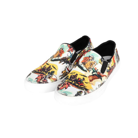800-S020 Montana West Western Western Pattern Print Canvas Shoes - By Case