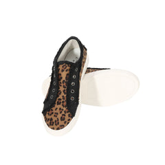 900-S002 Montana West Leopard Hair-On Canvas Shoes - By Case (12 Paris/Case)