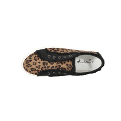 900-S002 Montana West Leopard Hair-On Canvas Shoes - By Case (12 Paris/Case)