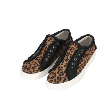 900-S002 Montana West Leopard Hair-On Canvas Shoes - By Case (12 Paris/Case)