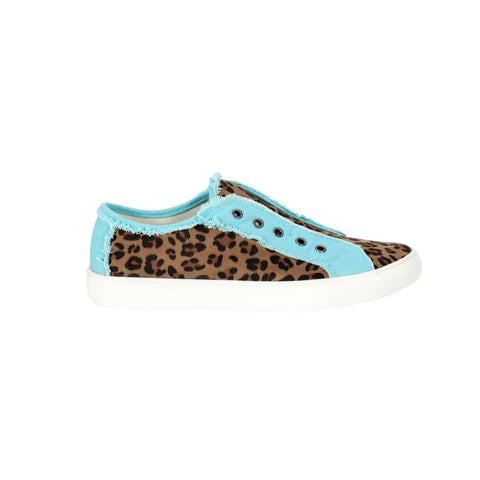 900-S002 Montana West Leopard Hair-On Canvas Shoes - By Case (12 Paris/Case)