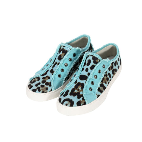 900-S002 Montana West Leopard Hair-On Canvas Shoes - By Case (12 Paris/Case)