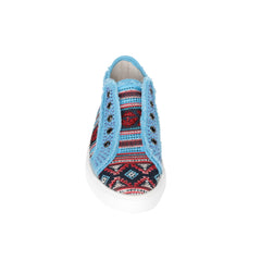 900-S037 Montana West Aztec Print Bling Canvas Shoes - By Case (12 Pairs/Case)