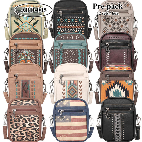 ABD-05 American Bling Pre-pack Travel Crossbody  (12Set/Case)