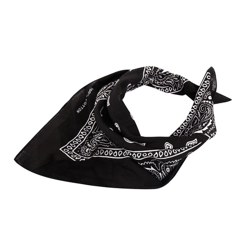 BDN14-01  Montana West  Bandana Paisley Print - Black & White (12 PCS)