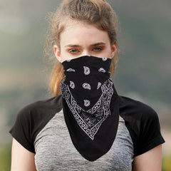 BDN14-01  Montana West  Bandana Paisley Print - Black & White (12 PCS)