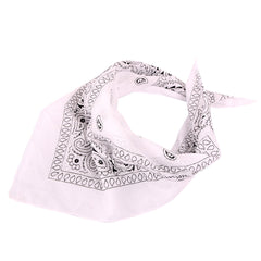 BDN14-01  Montana West  Bandana Paisley Print - Black & White (12 PCS)