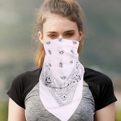BDN14-01  Montana West  Bandana Paisley Print - Black & White (12 PCS)