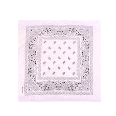 BDN14-01  Montana West  Bandana Paisley Print - Black & White (12 PCS)