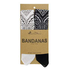 BDN14-01  Montana West  Bandana Paisley Print - Black & White (12 PCS)