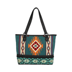 MW1096G-8317 Montana West Aztec Tapestry Concealed Carry Tote