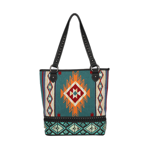 MW1096G-8113 Montana West Aztec Tapestry Concealed Carry Tote